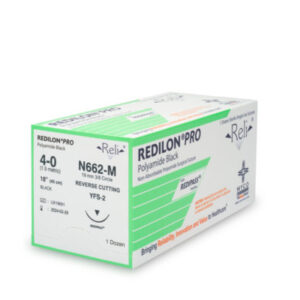 4-0 Black Nylon Suture 12/Box #N662-M