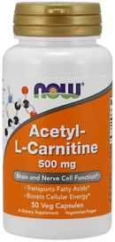 NOW ACECTYL-L-CARNITINE 500MG 50CAPS
