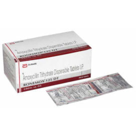 Amoxycillin Dispersible Scored Tablets 125mg, 20 Pack