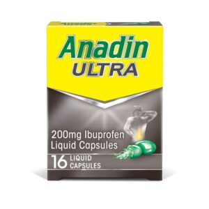 Anadin Ultra 200mg Ibuprofen - 16 Liquid Capsules (N)