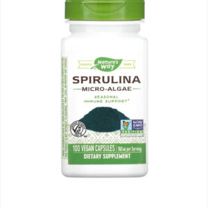 NATURE?S WAY SPIRULINA MICRO-ALGAE, 100 VEGAN CAPSULES
