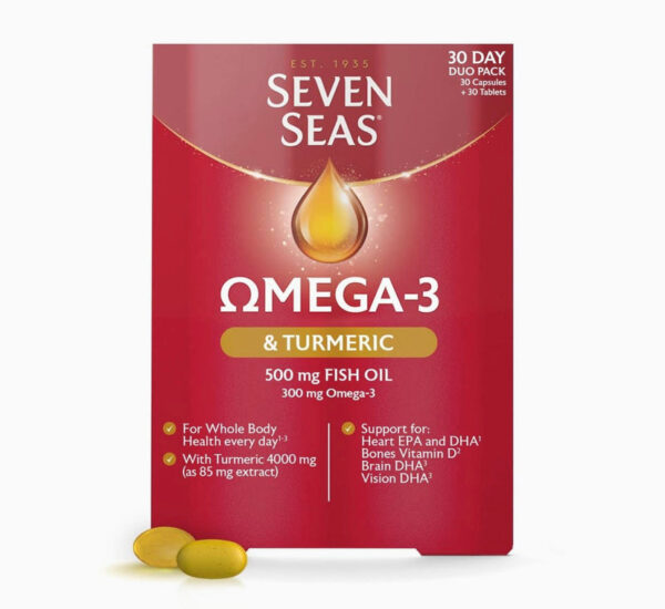 SEVEN SEAS OMEGA-3 & TURMERIC 500MG FISH OIL