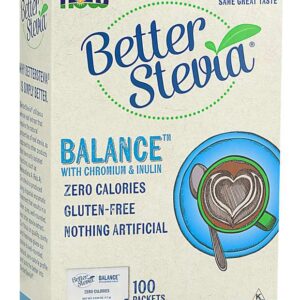 NOW BETTER STEVIA BALANCE WITH CHROMIUM & INULIN PACKETS