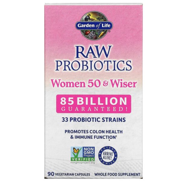 GARDEN OF LIFE RAW PROBIOTICS WOMEN 50 & WISER, 90 CAPSULES