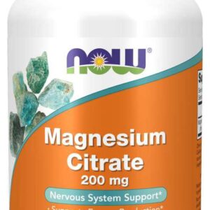 NOW MAGNESIUM CITRATE 200MG, 100 CAPSULES
