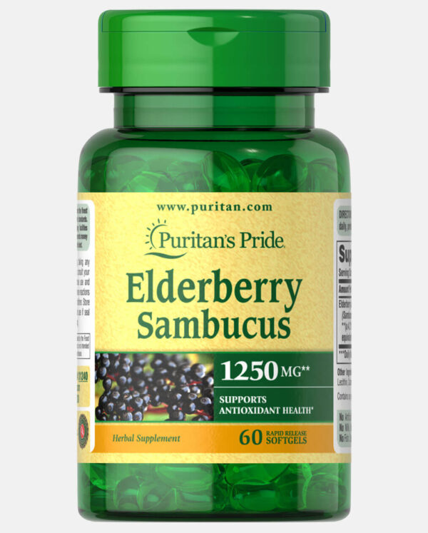 PURITAN?S PRIDE ELDERBERRY SAMBUCUS 1250MG