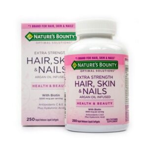 NATURE?S BOUNTY EXTRA STRENGTH HAIR, SKIN & NAILS ARGAN OIL INFUSED SOFTGELS
