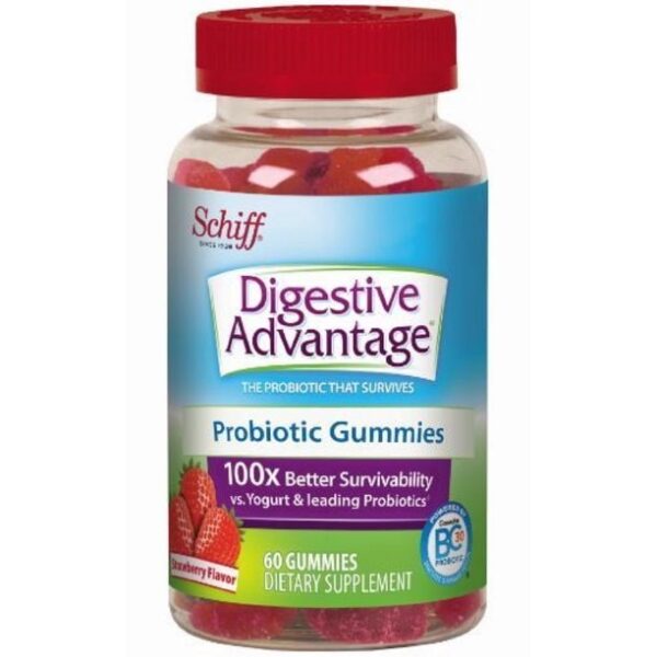 SCHIFF DIGESTIVE ADVANTAGE PROBIOTIC GUMMIES, 60 GUMMIES