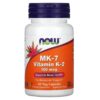 NOW MK-7 VITAMIN K-2 100MCG, 60 VEG CAPSULES