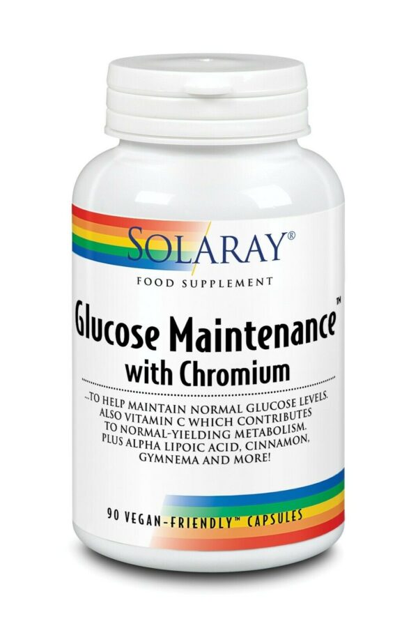 SOLARAY GLUCOSE MAINTENANCE WITH CHROMIUM, 90 VEGAN CAPSULES