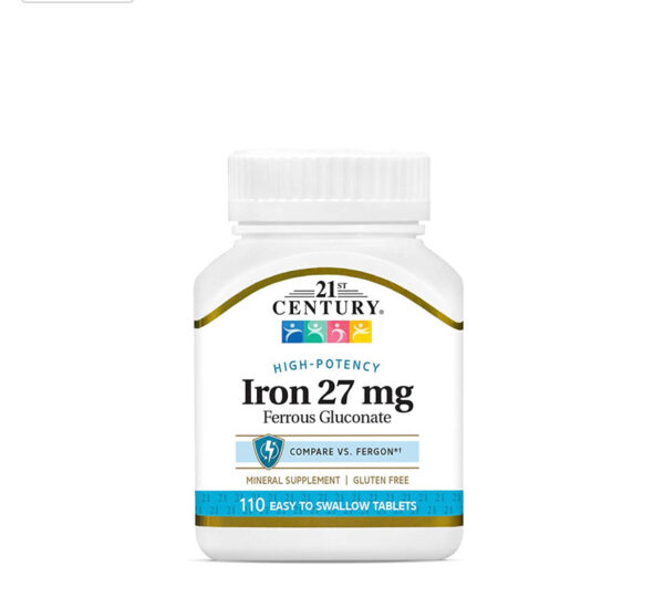 21ST CENTURY IRON 27MG FERROUS GLUCONATE