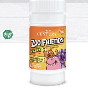 21ST CENTURY ZOO FRIENDS WITH EXTRA C, 60 TABLETS