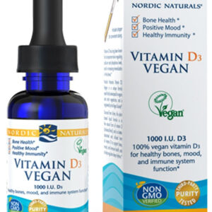 Nordic Naturals Vitamin D3 Vegan, 1000 IU - 30 ml.