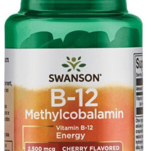 Swanson Vitamin B-12 Methylcobalamin, 2500mcg Cherry - 60 tablets
