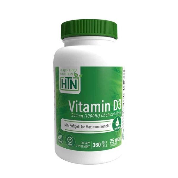Health Thru Nutrition Vitamin D3, 1000IU - 360 softgels