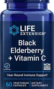 Life Extension Black Elderberry + Vitamin C - 60 vcaps