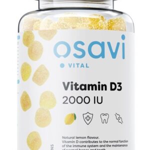 Osavi Vitamin D3 Gummies, 2000IU (Lemon) - 60 gummies