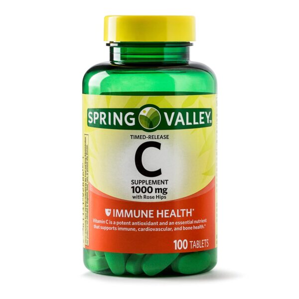 SPRING VALLEY VITAMIN C 1,000MG, 100 TABLETS