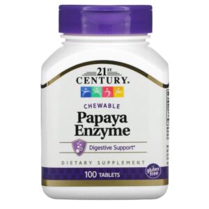 21ST CENTURY PAPAYA ENZYME, 100 TABLETS