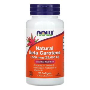 NOW NATURAL BETA CAROTENE, 90 SOFTGELS