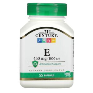 21ST CENTURY VITAMIN E 450MG (1000 IU), 55 SOFTGELS