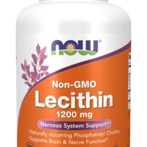 NOW NON-GMO LECITHIN 1200MG, 100 SOFTGELS