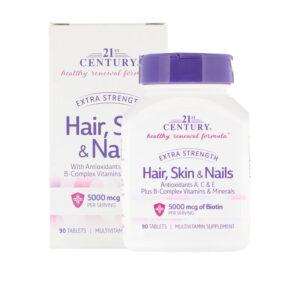 21ST CENTURY EXTRA STRENGTH HAIR, SKIN & NAILS, 90 TABLETS