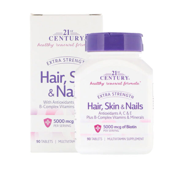 21ST CENTURY EXTRA STRENGTH HAIR, SKIN & NAILS, 90 TABLETS
