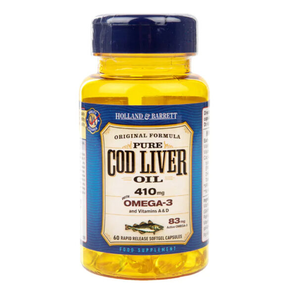 HOLLAND & BARRETT PURE COD LIVER OIL 410MG