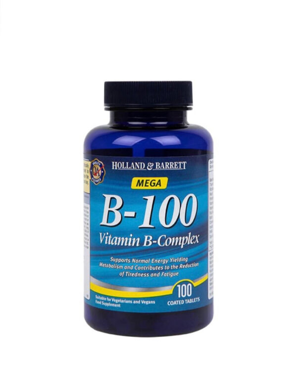 HOLLAND & BARRETT B-100 VITAMIN B-COMPLEX, 100 TABLETS