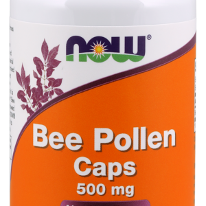 NOW BEE POLLEN CAPS 500MG, 100 CAPSULES