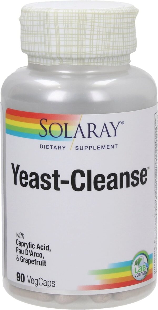 SOLARAY YEAST-CLEANSE,  90 VEG CAPS
