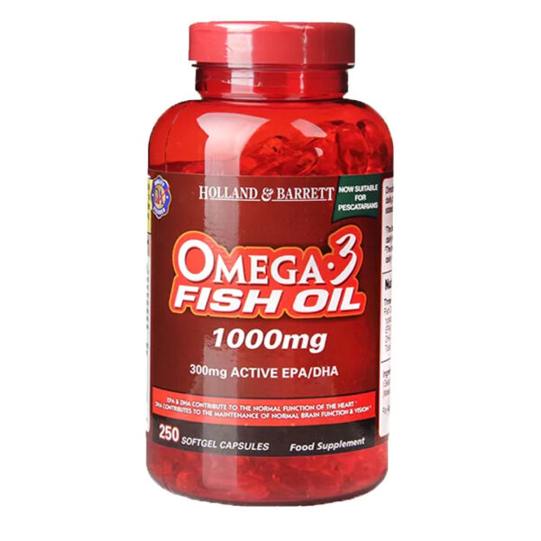 HOLLAND & BARRETT OMEGA 3 FISH OIL 1000MG, 250 SOFTGEL CAPSULES