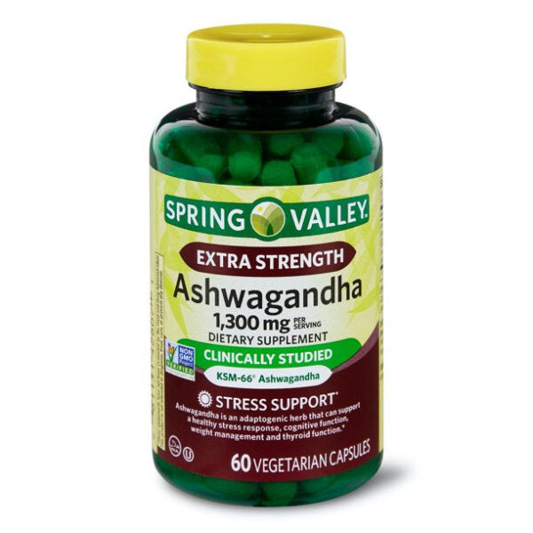 SPRING VALLEY ASHWAGANDHA 1,300MG, 60 CAPSULES