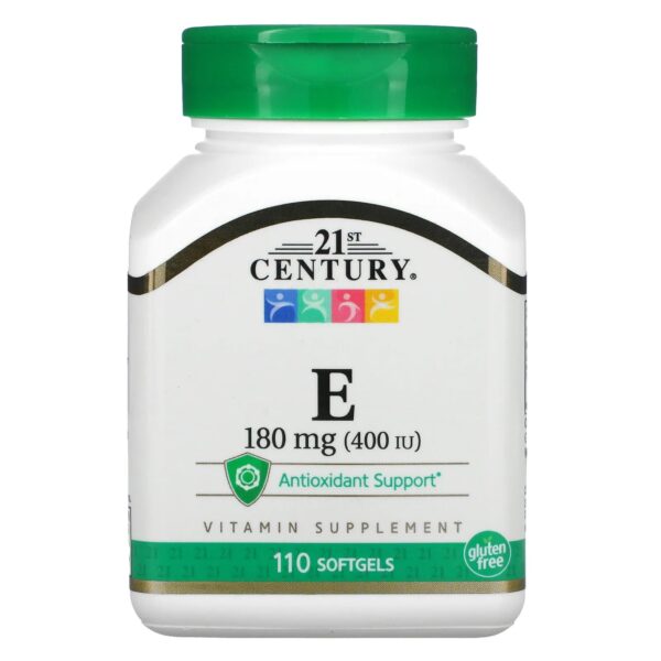 21ST CENTURY VITAMIN E 180MG (400 IU), 110 SOFTGELS