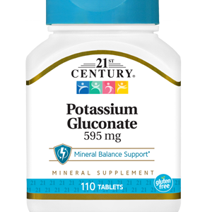 21ST CENTURY POTASSIUM GLUCONATE 595MG