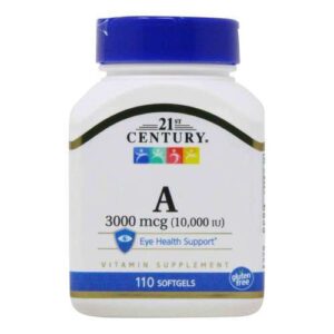 21ST CENTURY A 3000MCG (10,000IU), 110 SOFTGELS