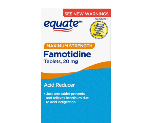 EQUATE MAXIMUM STRENGTH FAMOTIDINE TABLETS USP, 20MG, 25 TABLETS