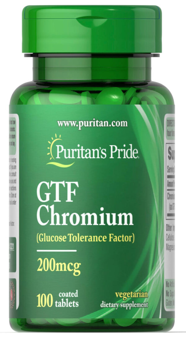 PURITAN?S PRIDE GTF CHROMIUM 200MCG, 100 TABLETS