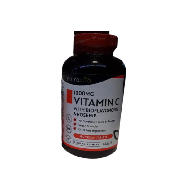 NUTRAVITA VITAMIN C 1000MG, 180 VEGAN TABLETS