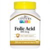 21ST CENTURY FOLIC ACID 400MCG, 250 EASY TO SWALLOW TABLETS