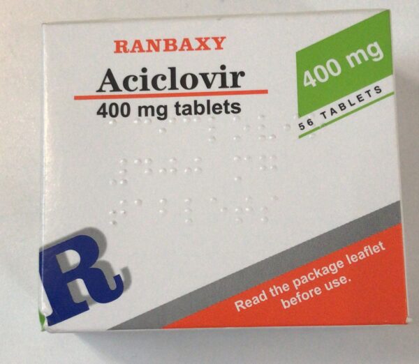 ACICLOVIR 400MG, 56 TABLETS (RANBAXY)