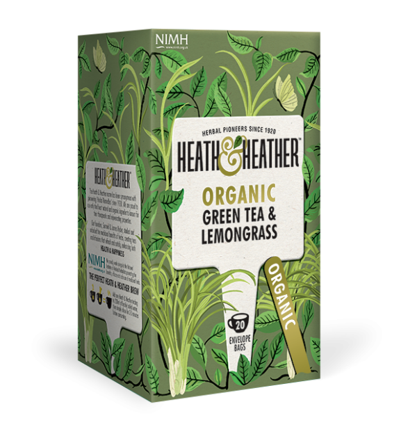 HEATH HEATHER ORGANIC GREEN TEA & LEMONGRASS