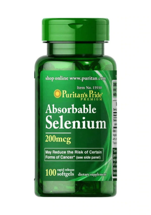 PURITAN?S PRIDE ABSORBABLE SELENIUM 200MCG, 100 SOFTGELS