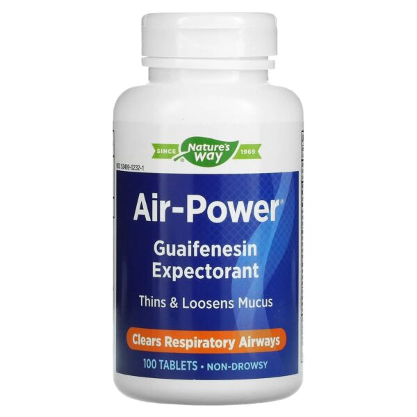 NATURE?S WAY AIR-POWER GUAIFENESIN EXPECTORANT, 100 TABLETS