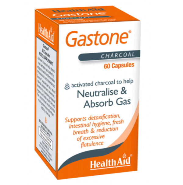 HEALTHAID GASTONE CHARCOAL, 60 CAPSULES