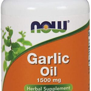 NOW GARLIC OIL 1500MG, 100 SOFTGELS