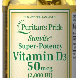 PURITAN?S PRIDE VITAMIN D3 50MCG (2,000 IU), 100 SOFTGELS