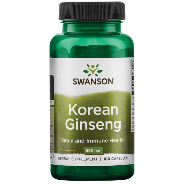 SWANSON KOREAN GINSENG 500MG, 100 CAPSULES