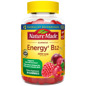 NATUREMADE ENERGY B12 1000MCG, 80 GUMMIES